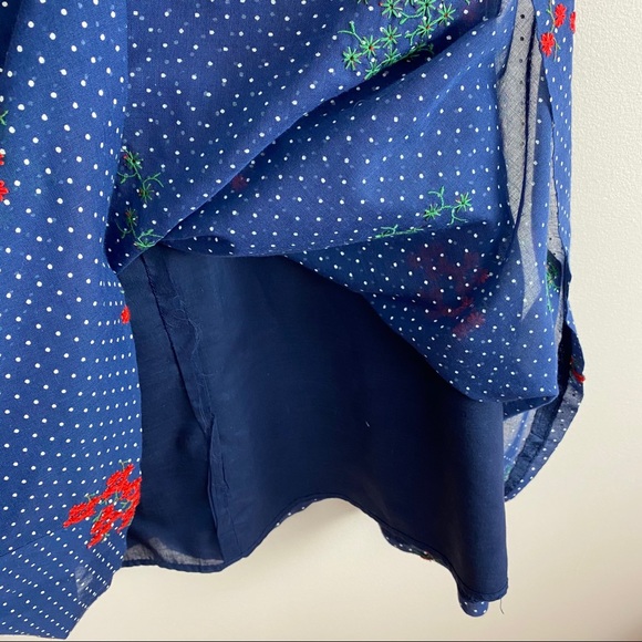 VTG 70s Country Set Polka Dotted Floral Maxi Skirt - Picture 7 of 16